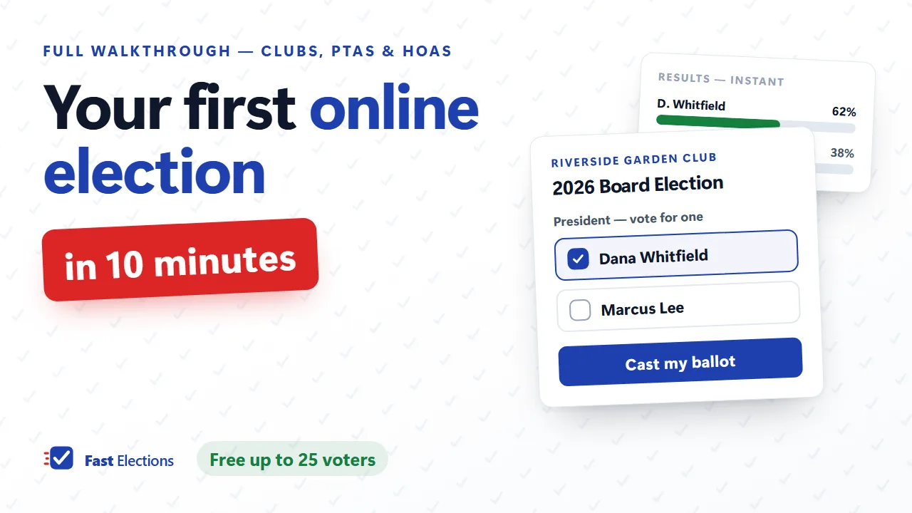 Run Your First Online Election in 10 Minutes — video thumbnail